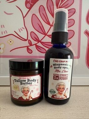 Mrs. Claus Limited Tallow Body Butter & Magnesium Body Spray No Crap In It